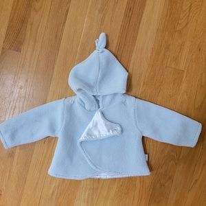 Le Top Baby Light Blue Soft Fleece Satin Lined Jacket, size 3M